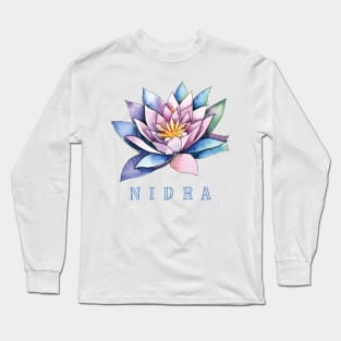 Nidra Yoga Lotus Flower Long Sleeve T-Shirt